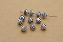 8mm Antique Silver Plated Bali Spacer Beads