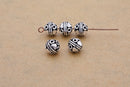 Antique Silver Plated 9mm Bali Spacer Beads