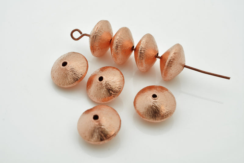 Copper Bicone Saucer Beads For Jewelry Makings 