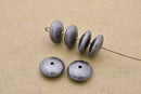 Black  / Gunmetal Saucer Beads For Jewelry Makings 