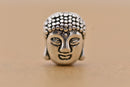 Antique Silver Plated Buddha Face Spacer Beads