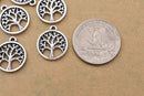 Antique Silver Plated Tree of Life Charms - 18mm
