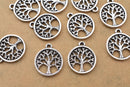 Antique Silver Tree Of Life Pendant Charms For Jewelry Makings 