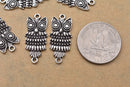 Antique Silver Plated Owl Charms