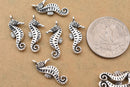 Antique Silver Plated Sea Horse Charm