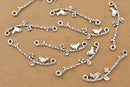 Antique Silver Bird On Branch Pendant Charms