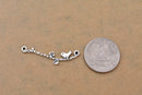 Antique Silver Plated Bird on Branch Pendant Charms