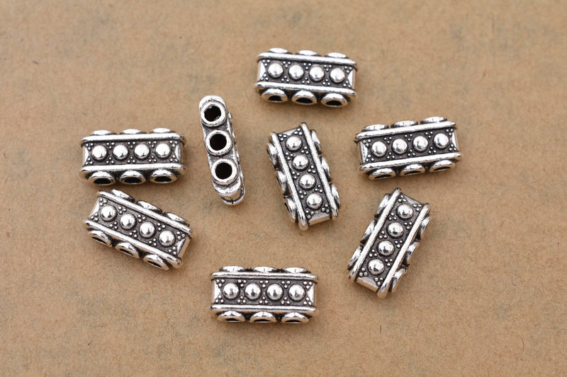 3 Strand Antique Silver Plated Spacer Connector Bars