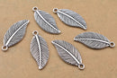 Antique Silver Leaf Pendant Charms For Jewelry Makings 