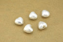 Silver Plated Small Heart Spacer Beads