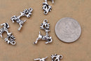 Antique Silver Plated Reindeer Charm