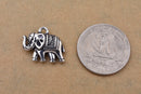 Antique Silver Plated Indian Elephant Charms