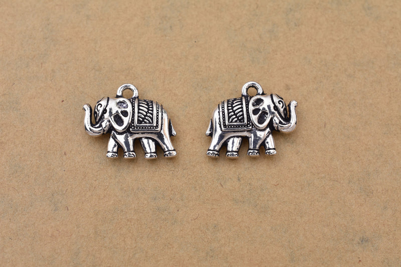 Antique Silver Elephants Pendant Charms For Jewelry Makings 