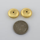 Gold Plated 18mm Saucer Spacer Beads
