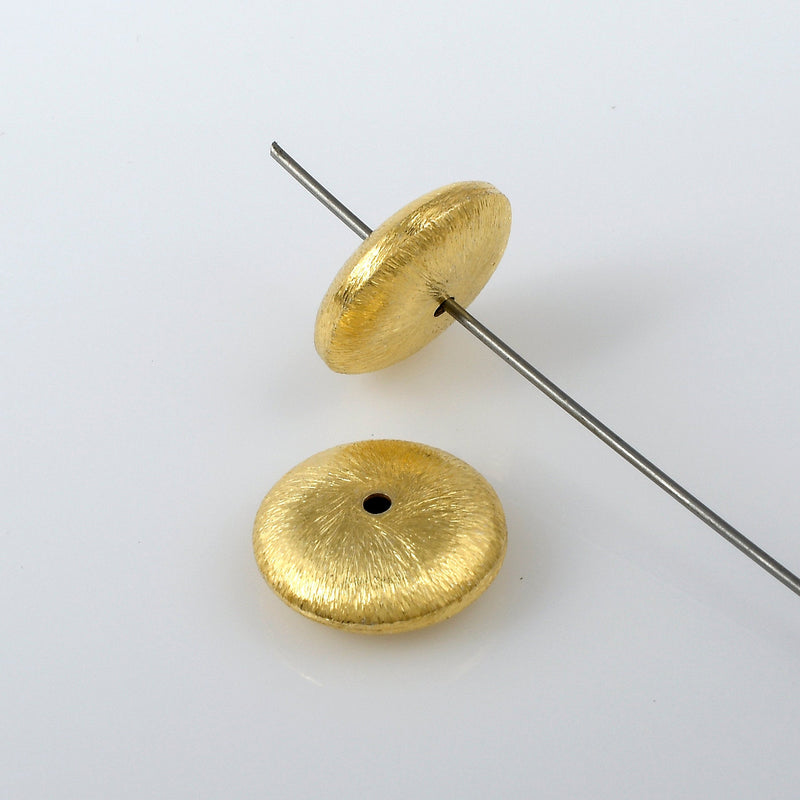 Gold Plated 18mm Saucer Spacer Beads
