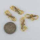 Gold Plated S Hook Rope Bali Clasps