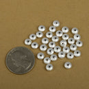 Silver Plated 6mm Saucer Spacer Beads