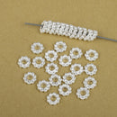8mm Silver Plated Daisy Heishi Spacer Beads