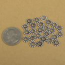 8mm Antique Silver Plated Daisy Heishi Spacer Beads