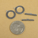 Antique Silver Plated Bali Toggle T Bar Clasps - 19x16mm