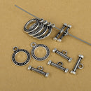 Antique Silver Bali Toggle Clasps For Jewelry Makings