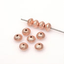 Rose Gold Bicone Saucer Beads For Jewelry Makings 