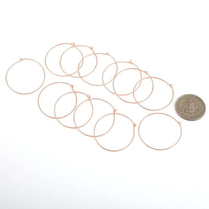 Rose Gold Plated Earring Hoop Wire Hooks
