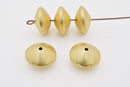 Gold Brushed Bicone Saucer Beads For Jewelry Makings 