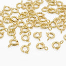 Gold Spring Clasp Round Ring Clasp For Jewelry Makings 