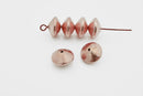 Rose Gold Bicone Saucer Beads For Jewelry Makings 