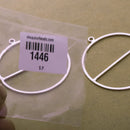 Silver Plated Round Earring Connector Charms