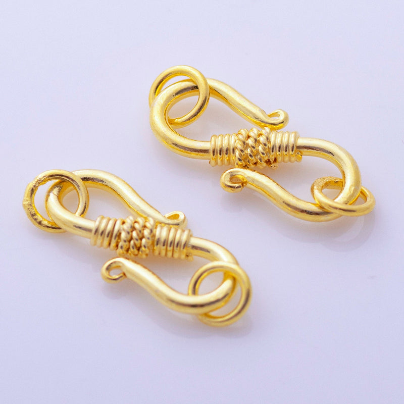Gold S Hooks Clasps  For Jewelry Making