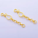 Gold S Hooks Clasps For Jewelry Makings 
