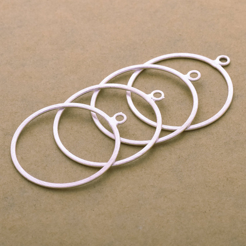 Silver Earring Connector Circle Rings For Jewelry Makings  