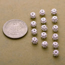 6mm Silver Plated Bali Spacer Beads