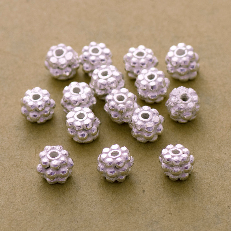 6mm Silver Plated Bali Spacer Beads