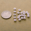 6mm Silver Plated Bali Spacer Beads