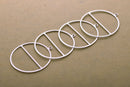 Silver Plated Round Earring Connector Charms
