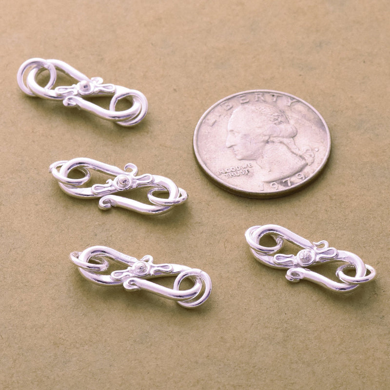 Silver S Hooks Clasps For Jewelry Making