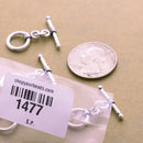 Antique Silver Plated Toggle T Bar Rope Bali Clasps - 12mm