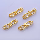 Gold Plated S Hook Clasps - 32mm