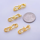 Gold Plated Bali S Hooks Clasps - 32mm