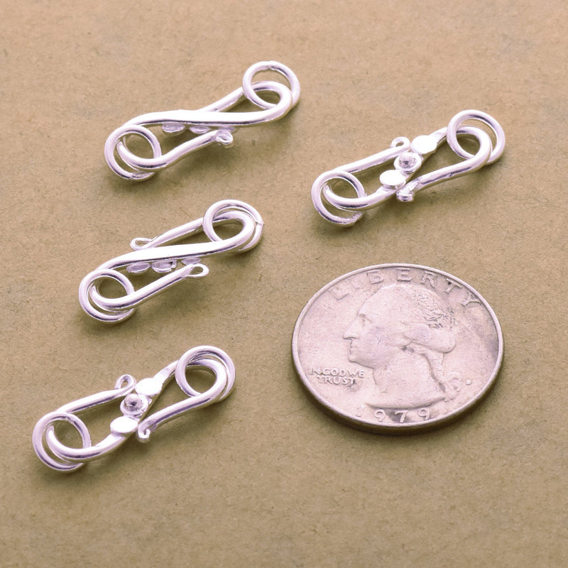 Silver S Hooks Clasps For Jewelry Making