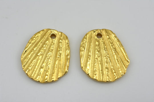 Gold Rustic Artisan Pendant Charms For Jewelry Makings 