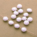 Silver Hammered Saucer Beads For Jewelry Makings 