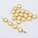Gold Brushed Saucer Beads For Jewelry Makings 