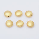 Gold Brushed Saucer Beads For Jewelry Makings 