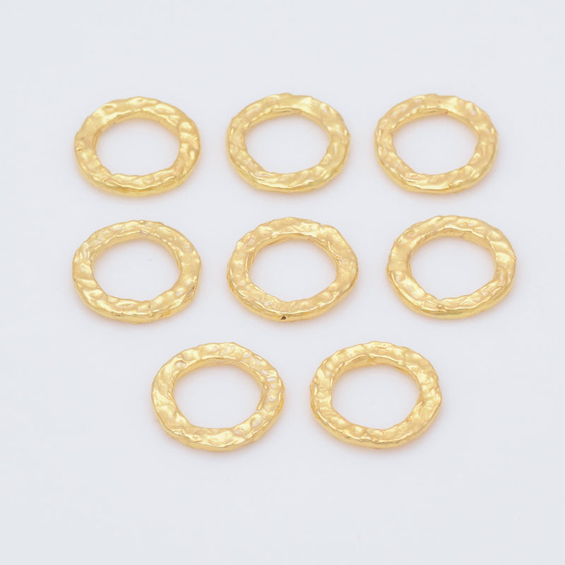 Gold Hammered Washer Circle Connector Links Charms For Jewelry Makings