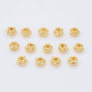 6mm Shiny Gold Plated Bali Spacer Beads