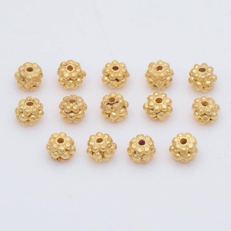 Gold Plated Bali Spacer Beads - 6mm